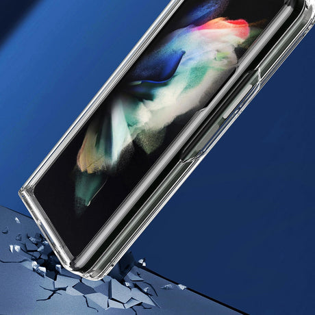 For Samsung Galaxy Z Fold4 5G Clear Acrylic Tpu Phone Case - Purple