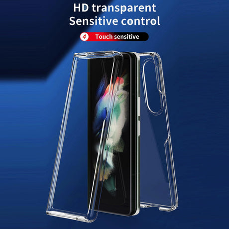 For Samsung Galaxy Z Fold4 5G Clear Acrylic Tpu Phone Case - Purple