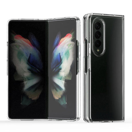 For Samsung Galaxy Z Fold4 5G Clear Acrylic Tpu Phone Case - Purple