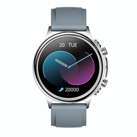 Silicone Band Smart Watch With Colour Screen - Silver