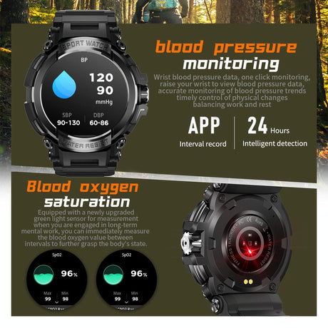 1.5 Inch Colour Screen Bluetooth Smart Watch Health & Sports Monitoring - Orange
