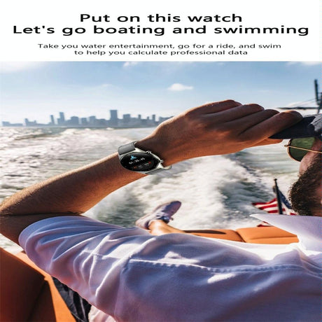 Waterproof Smart Watch With Heart / Bp / Oxygen / Sleep Monitoring - Ip68 - Gold