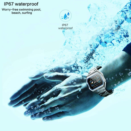 Leather Band Smartwatch With Waterproof Colour Screen - Grey