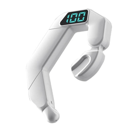 Digital Display Bone Conduction Bluetooth Headset - Sporty Design - Pink
