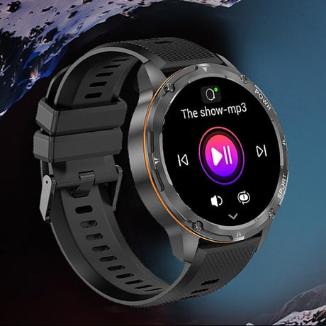 1.43 Inch Amoled Round Screen Steel Strap Smart Watch - Black