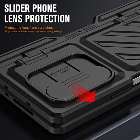 For Samsung Galaxy Z Fold4 5G Shockproof Tpu Pc Case With Pen - Silver