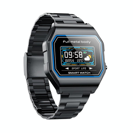 Waterproof Steel Smart Watch With Colour Screen - Silver