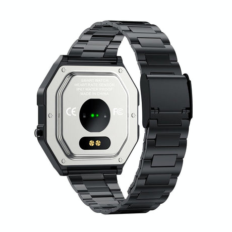 Waterproof Steel Smart Watch With Colour Screen - Silver