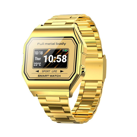 Waterproof Steel Smart Watch With Colour Screen - Silver