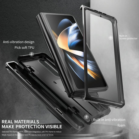 Foldable Shockproof Phone Case for Samsung Galaxy z Fold 4 / 5g - Orange