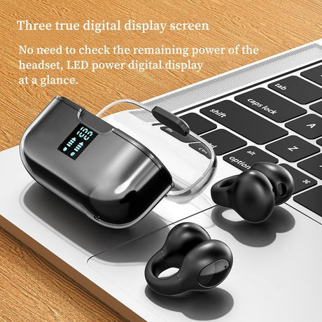 Wireless Bone Conduction Earbuds with Noise Reduction - Pink