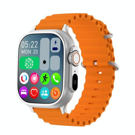 2.01 Inch Bluetooth Call Smart Watch Support Heart Rate / Blood Oxygen - Silver Grey