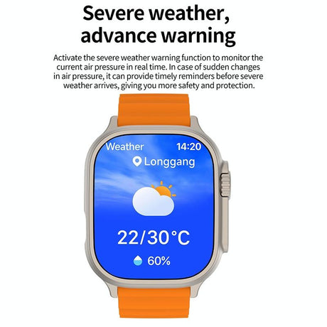 2.01 Inch Bluetooth Call Smart Watch Support Heart Rate / Blood Oxygen - Silver Grey