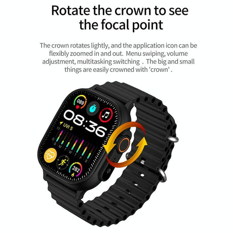 2.01 Inch Bluetooth Call Smart Watch Support Heart Rate / Blood Oxygen - Silver Grey
