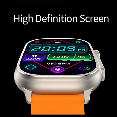 2.01 Inch Bluetooth Call Smart Watch Support Heart Rate / Blood Oxygen - Silver Grey