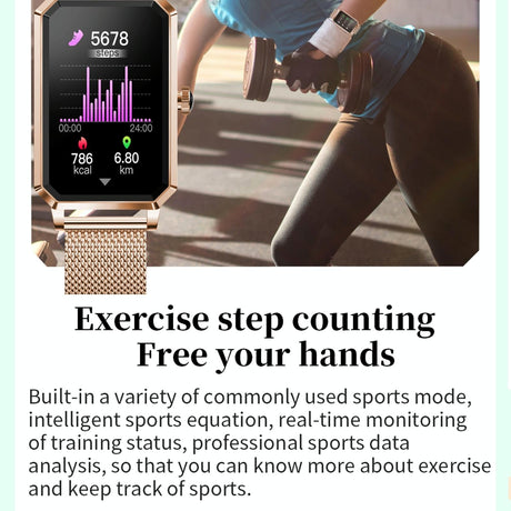 1.13 Inch Women's Smart Watch With Colour Screen & Health Tracking