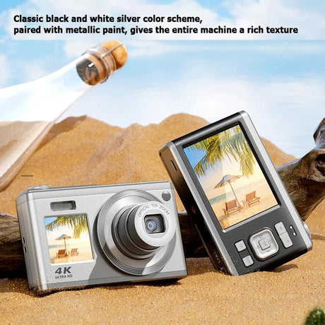 4K Hd Optical Zoom Digital Camera 60Mp Dual Screen Selfie Camera No Memory