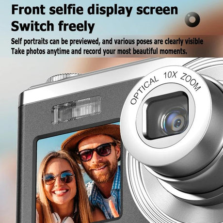 4K Hd Optical Zoom Digital Camera 60Mp Dual Screen Selfie Camera No Memory