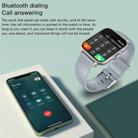 1.69 Inch Ip67 Waterproof Smart Watch With Bluetooth Call & Multiple Sports Modes - Gold