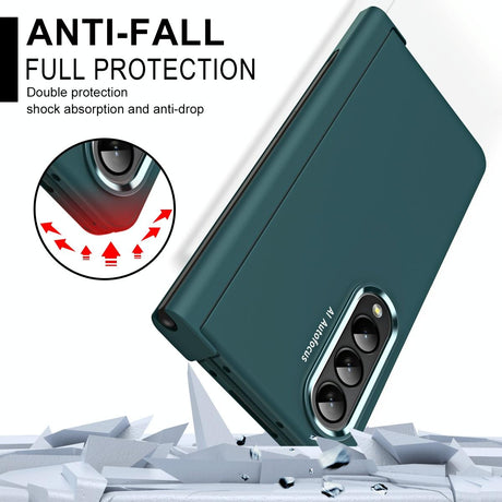 For Samsung Galaxy Z Fold4 5G Samsung Fold 4 Hinge Flip Case - Two Tone Contact Lens - Yellow