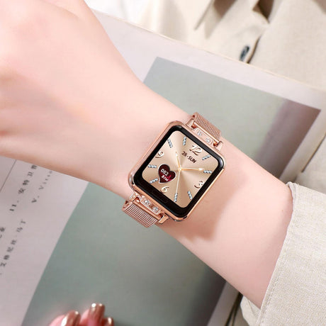 1.22 Inch Waterproof Smart Watch With Sleep & Heart Rate Monitor - Blue