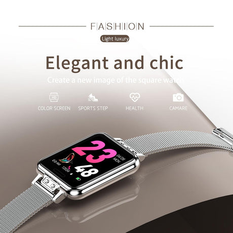 1.22 Inch Waterproof Smart Watch With Sleep & Heart Rate Monitor - Blue