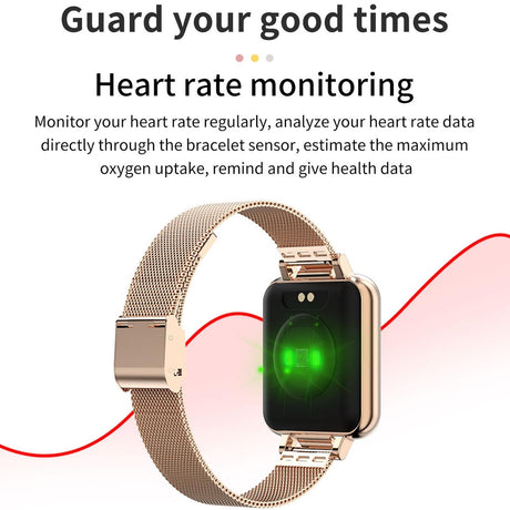 1.22 Inch Waterproof Smart Watch With Sleep & Heart Rate Monitor - Blue