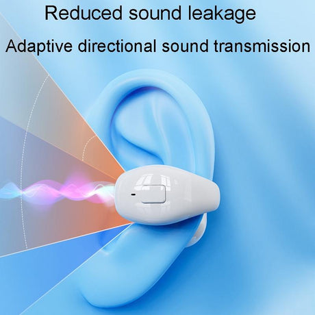 Wireless Clip-on Bluetooth Earphone for Sports and Gaming - Light Skin