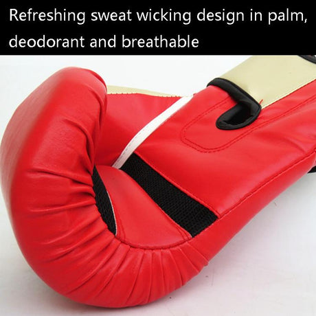 Junior Boxing Training Gloves For Sanda Fighting - Letter Pattern - Blue