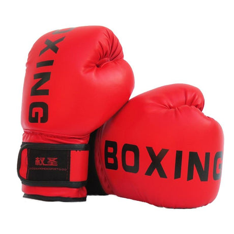Junior Boxing Training Gloves For Sanda Fighting - Letter Pattern - Blue