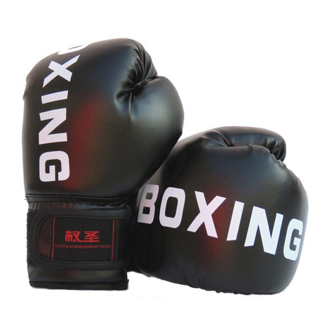 Junior Boxing Training Gloves For Sanda Fighting - Letter Pattern - Blue