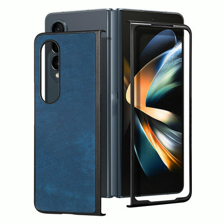 For Samsung Galaxy Z Fold4 5G Pu Back Cover - Solid Colour - Green
