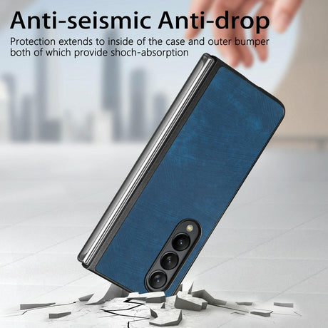 For Samsung Galaxy Z Fold4 5G Pu Back Cover - Solid Colour - Green