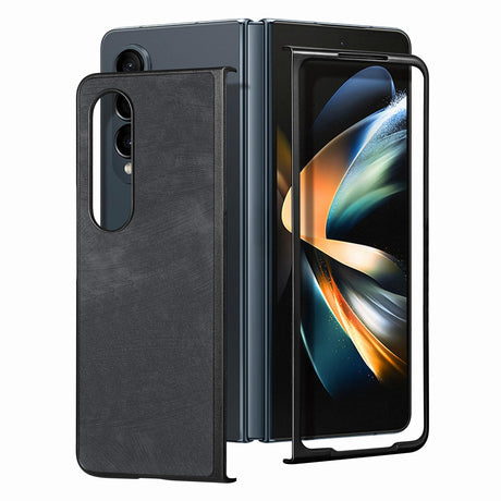 For Samsung Galaxy Z Fold4 5G Pu Back Cover - Solid Colour - Green