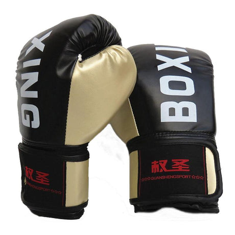 Adult Boxing Training Gloves For Sanda Fighting - Letter Pattern - Blue