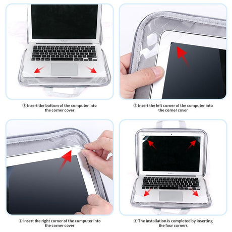 Portable Oxford Laptop Bag - Durable Fabric Multiple Colours - Black