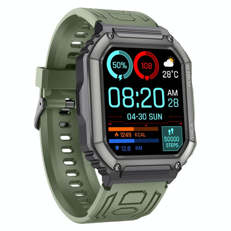 Waterproof Pedometer Sport Smart Watch Support Heart Rate / Blood Pressure Monitoring / Bt Calling - Coffee