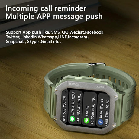 Waterproof Pedometer Sport Smart Watch Support Heart Rate / Blood Pressure Monitoring / Bt Calling - Coffee