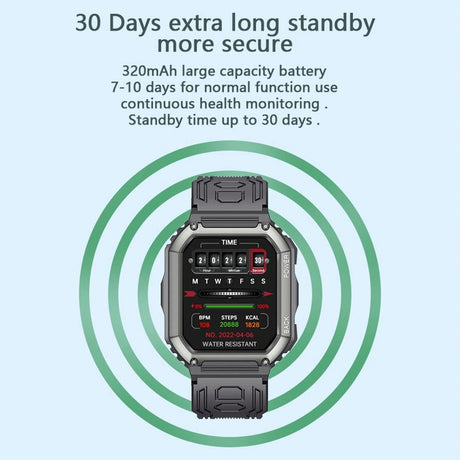 Waterproof Pedometer Sport Smart Watch Support Heart Rate / Blood Pressure Monitoring / Bt Calling - Coffee