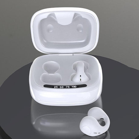 Wireless Bone Conduction Clip-on Bluetooth Headset - Noise Reduction - Purple