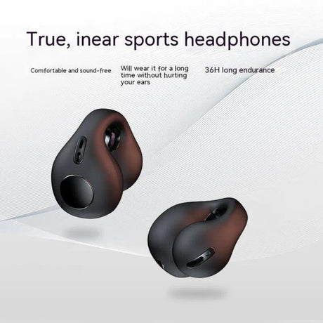 Wireless Bone Conduction Clip-on Bluetooth Headset - Noise Reduction - Purple