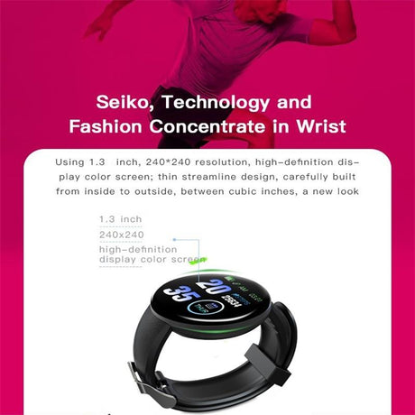 Smart Watch With Call Reminder And Health Monitoring - Waterproof - Purple