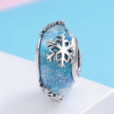 925 Sterling Silver Seasonal Glass Bead Bracelet Charms - Green