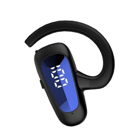 Digital Display Bluetooth Earphones - Bone Conduction Stereo - Blue