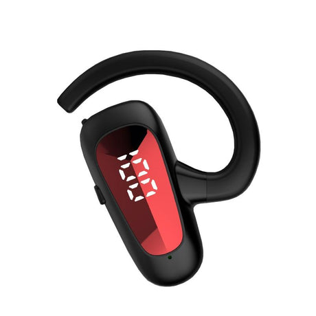 Digital Display Bluetooth Earphones - Bone Conduction Stereo - Blue