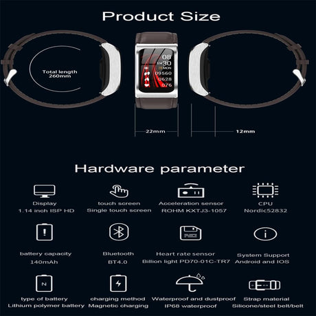 Waterproof Smart Watch With Heart Rate And Sleep Monitoring - Purple
