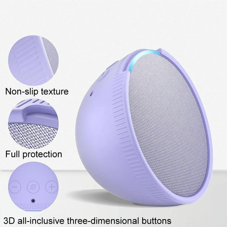 Protective Cover for Amazon Echo Pop Smart Speaker - Drop-proof and All-inclusive - White
