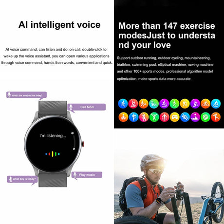 1.43 Inch Amoled Smart Watch With Bt Call & Health Tracking - Blue