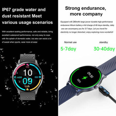 1.43 Inch Amoled Smart Watch With Bt Call & Health Tracking - Blue