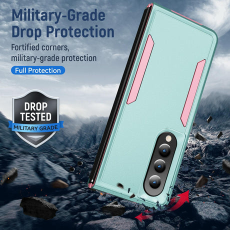 For Samsung Galaxy Z Fold4 5G Shockproof Pc Tpu Case - Blue